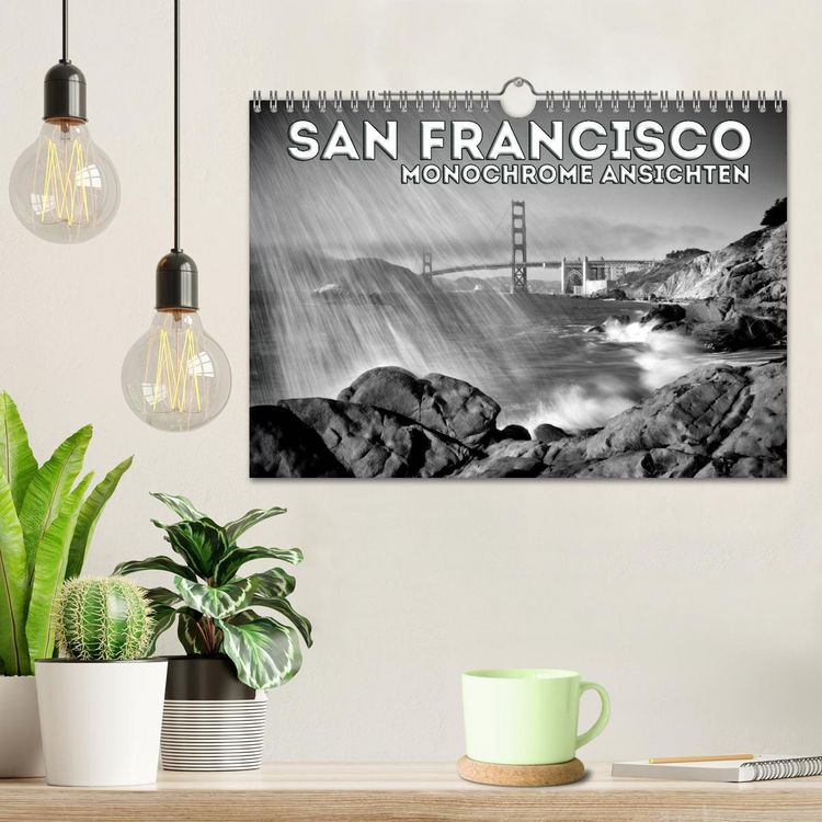 Produktbild: SAN FRANCISCO Monochrome Ansichten (Wandkalender 2026 DIN A4 quer), CALVENDO Monatskalender