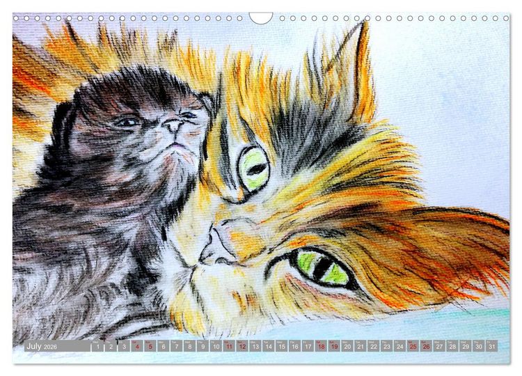 Produktbild: Beautiful cat portraits (Wall Calendar 2026 DIN A3 landscape), CALVENDO 12 Month Wall Calendar