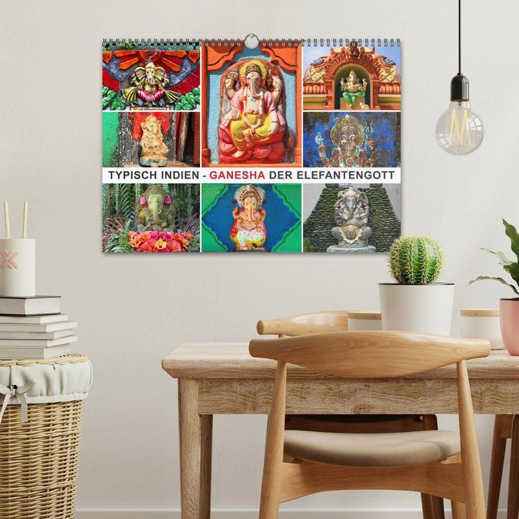 Produktbild: Typisch Indien - Ganesha der Elefantengott (Wandkalender 2026 DIN A3 quer), CALVENDO Monatskalender