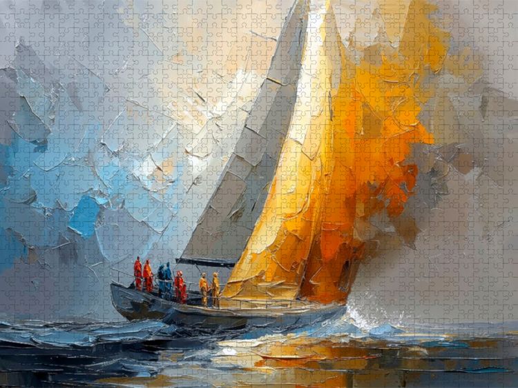 Produktbild: CALVENDO Puzzle Starker Wind erm&ouml;glicht gro&szlig;e Geschwindigkeit | 1000 Teile Lege-Gr&ouml;&szlig;e 64x48cm Foto-Puzzle f&uuml;r gl&uuml;ckliche Stunden
