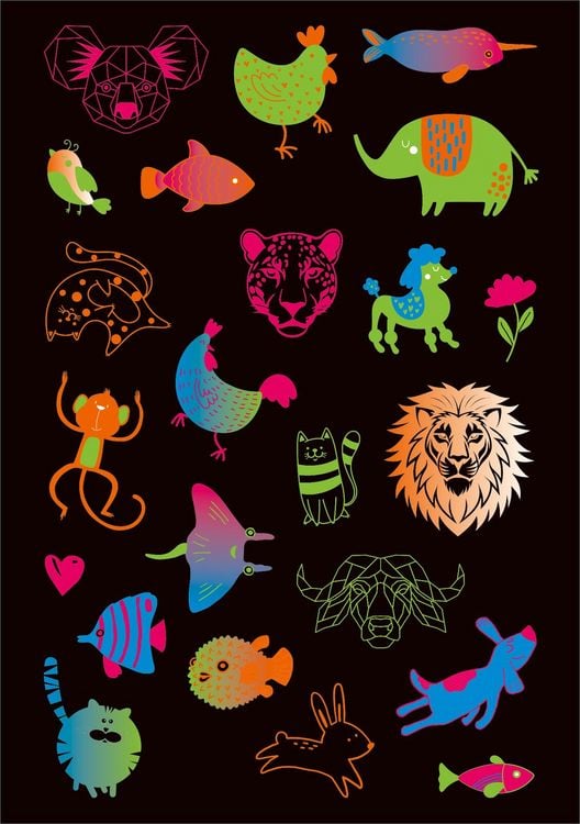 Produktbild: Neon-Sticker
