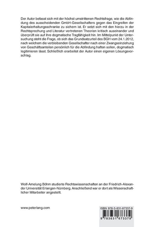 Produktbild: Die Sicherung der Abfindung beim Ausscheiden aus der GmbH