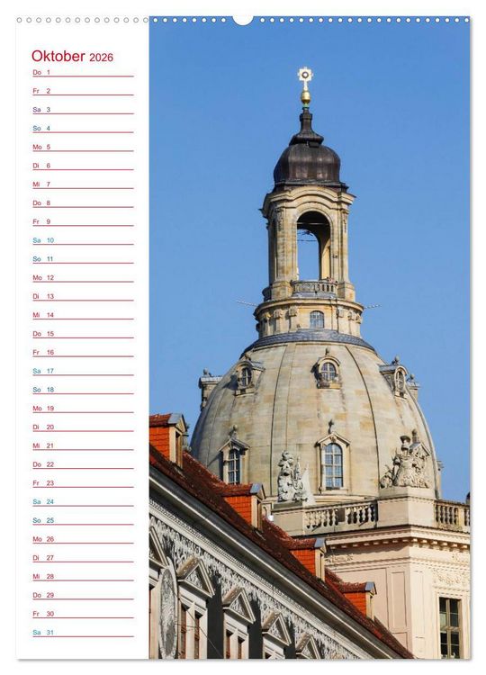 Produktbild: Frauenkirche Dresden (hochwertiger Premium Wandkalender 2026 DIN A2 hoch), Kunstdruck in Hochglanz