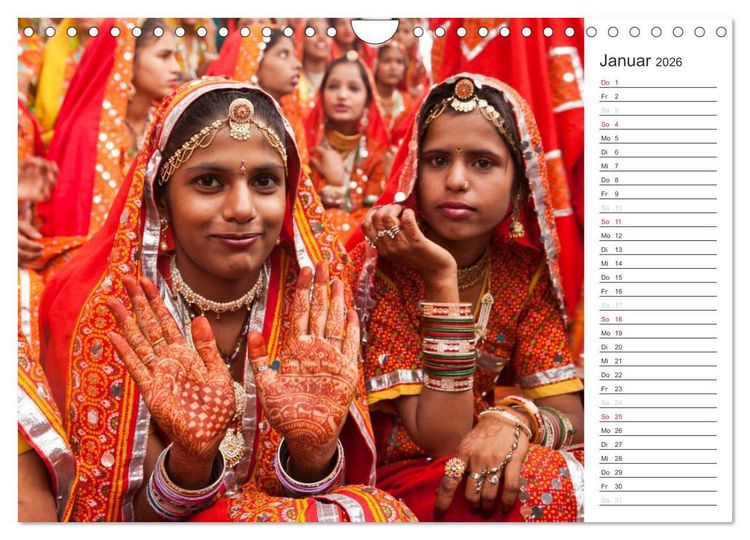 Produktbild: Farbenfrohes aus Indien (Wandkalender 2026 DIN A4 quer), CALVENDO Monatskalender