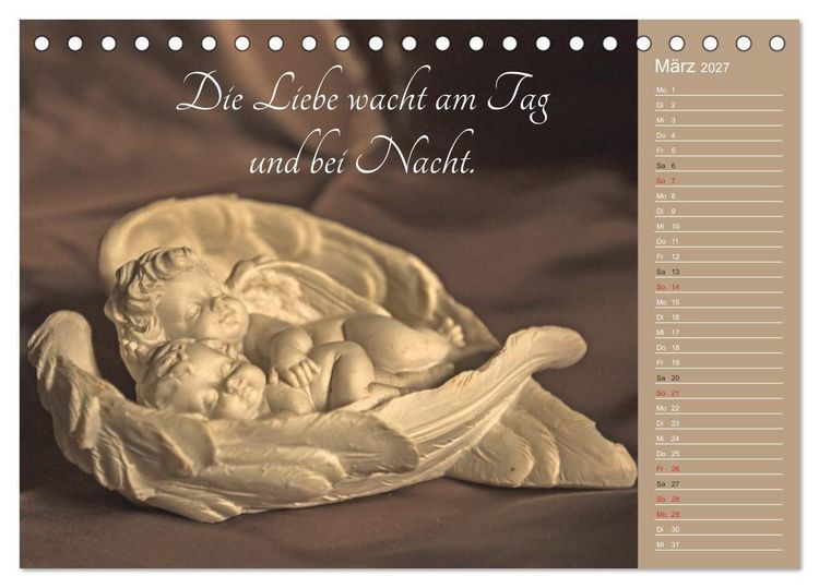 Produktbild: Engel - Die Worte der Liebe (Tischkalender 2027 DIN A5 quer), CALVENDO Monatskalender