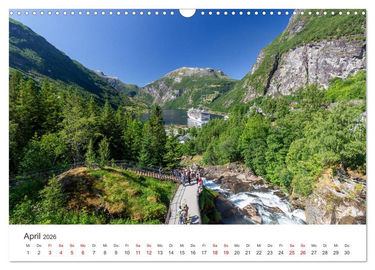 Produktbild: Norwegen in Bildern (Wandkalender 2026 DIN A3 quer), CALVENDO Monatskalender