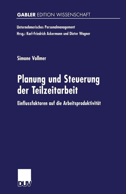 Produktbild: Planung und Steuerung der Teilzeitarbeit