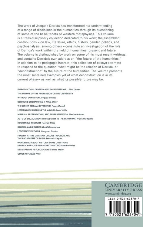 Produktbild: Jacques Derrida and the Humanities