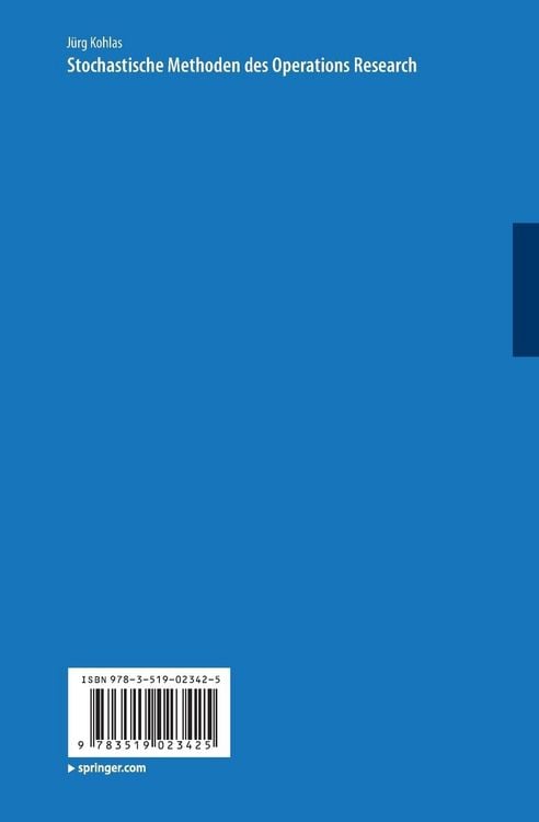 Produktbild: Stochastische Methoden des Operations Research