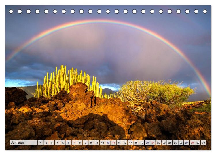 Produktbild: Kanarische Inseln - Vulkanische Natursch&ouml;nheiten (Tischkalender 2026 DIN A5 quer), CALVENDO Monatskalender