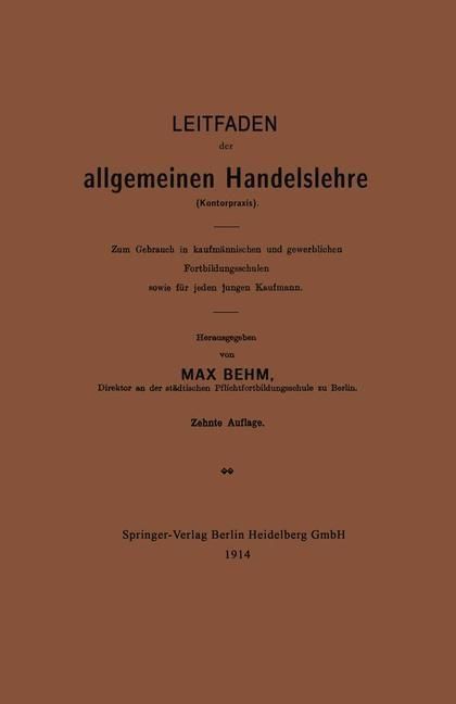 Produktbild: Leitfaden der allgemeinen Handelslehre (Kontorpraxis)