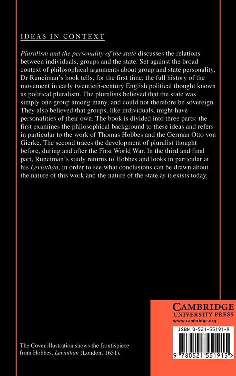 Produktbild: Pluralism and the Personality of the State
