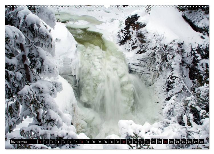 Produktbild: GASP&Eacute;SIE. Parc National du Qu&eacute;bec (Calendrier mural 2026 DIN A2 vertical) calendrier de bureau