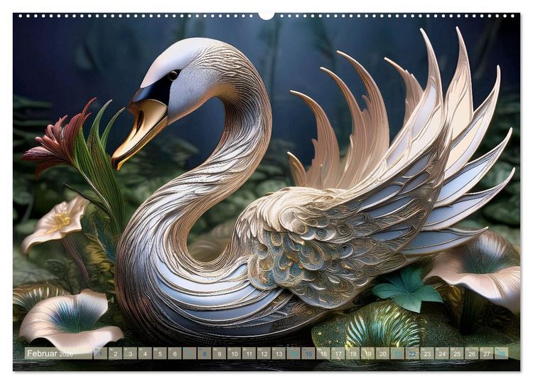 Produktbild: Tiere im Jugendstil - Eine Hommage an die Sch&ouml;nheit des Art Nouveau (Wandkalender 2026 DIN A2 quer), CALVENDO Monatskalender