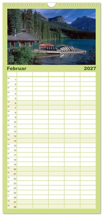 Produktbild: Familienplaner 2027 - KANADA Christian Heeb mit 5 Spalten (Wandkalender, 21 x 45 cm) CALVENDO