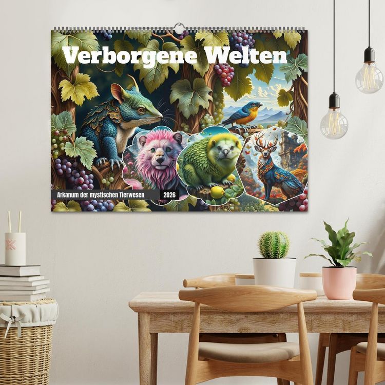 Produktbild: Verborgene Welten: Arkanum der mystischen Tierwesen (Wandkalender 2026 DIN A2 quer), CALVENDO Monatskalender