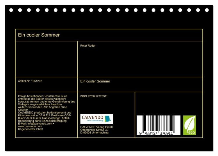 Produktbild: Ein cooler Sommer (Tischkalender 2026 DIN A5 quer), CALVENDO Monatskalender
