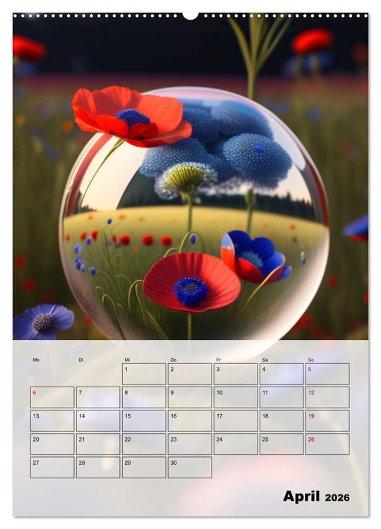 Produktbild: Gespiegelte Landschaft (hochwertiger Premium Wandkalender 2026 DIN A2 hoch), Kunstdruck in Hochglanz