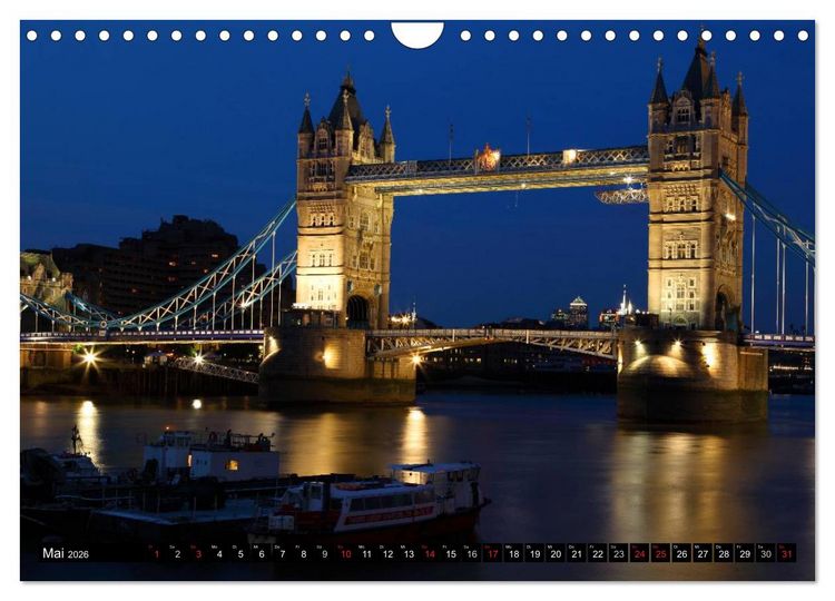 Produktbild: London &bull; Impressionen (Wandkalender 2026 DIN A4 quer), CALVENDO Monatskalender