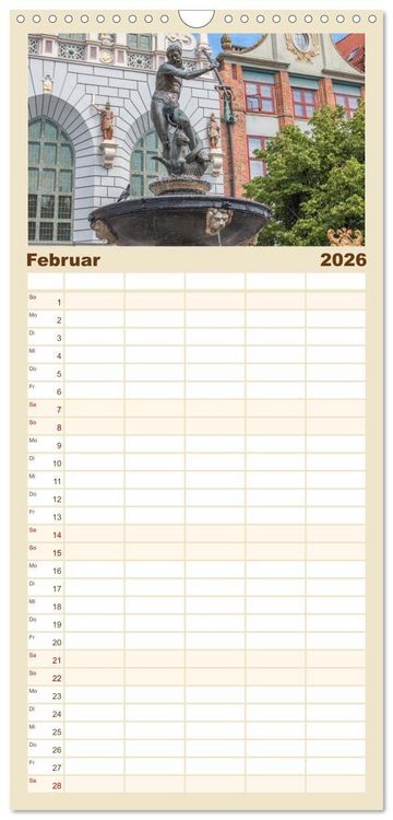 Produktbild: Familienplaner 2026 - Danzig - Polnische Hansestadt mit 5 Spalten (Wandkalender, 21 x 45 cm) CALVENDO