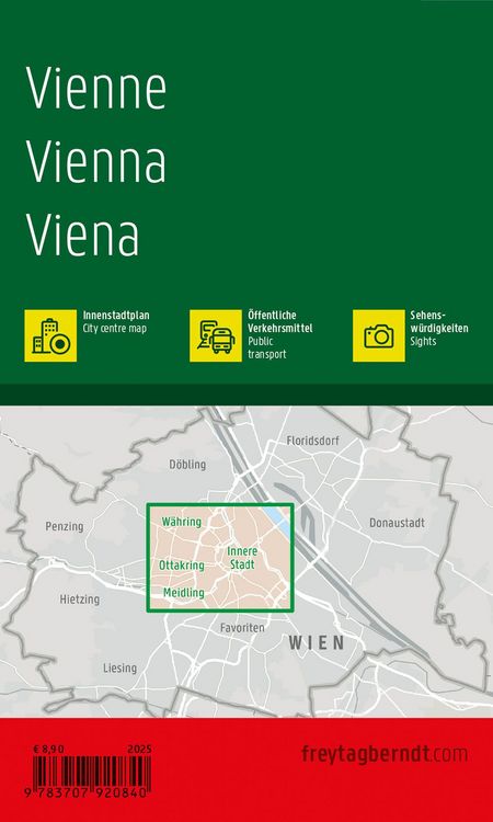 Produktbild: freytag & berndt Innenstadtplan Wien 1:15.000