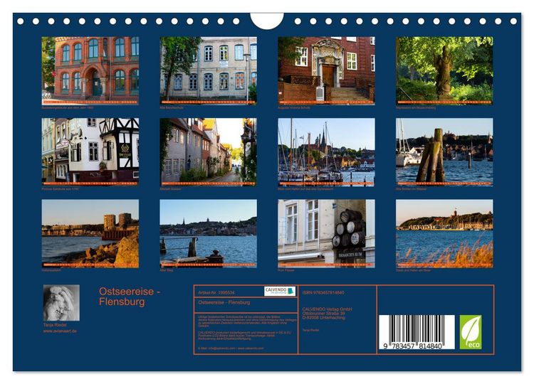Produktbild: Ostseereise - Flensburg (Wandkalender 2026 DIN A4 quer), CALVENDO Monatskalender