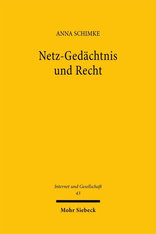 Produktbild: Netz-Ged&auml;chtnis und Recht