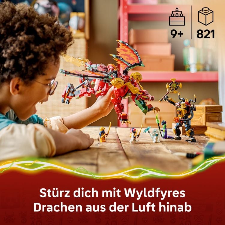 Produktbild: LEGO NINJAGO 71868 Wyldfyres Drachenmech, Actionfigur, Bauspielzeug f&uuml;r Kinder