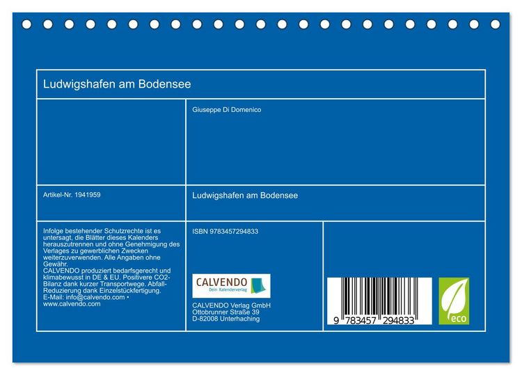 Produktbild: Ludwigshafen am Bodensee (Tischkalender 2026 DIN A5 quer), CALVENDO Monatskalender