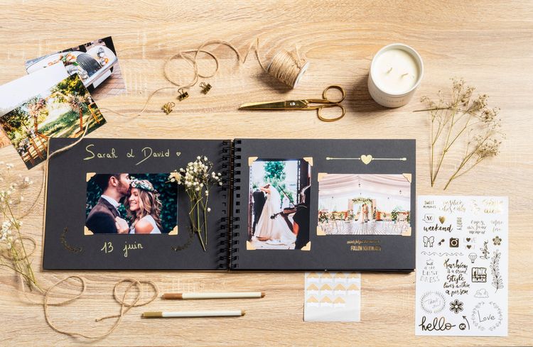 Produktbild: Set Scrapbooking, Album 32x22cm, Kraft, Scrap' Addict
