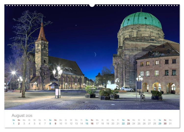 Produktbild: N&uuml;rnberg - Stadt der Br&uuml;cken und Geschichte (hochwertiger Premium Wandkalender 2026 DIN A2 quer), Kunstdruck in Hochglanz