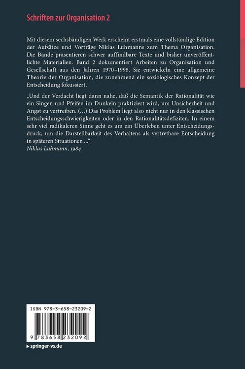Produktbild: Schriften zur Organisation 2
