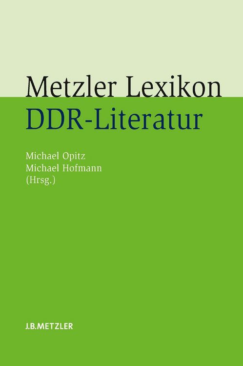 Produktbild: Metzler Lexikon DDR-Literatur