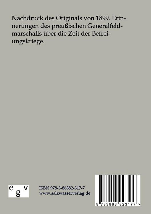 Produktbild: Denkw&uuml;rdigkeiten und Erinnerungen 1771-1813