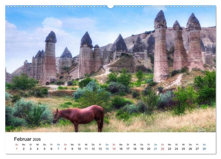 Produktbild: Kappadokien - Das M&auml;rchenland der T&uuml;rkei (hochwertiger Premium Wandkalender 2026 DIN A2 quer), Kunstdruck in Hochglanz