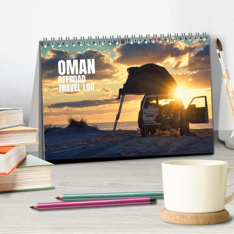 Produktbild: OMAN Offroad Travel Log (Tischkalender 2026 DIN A5 quer), CALVENDO Monatskalender