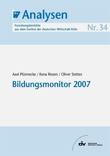 Produktbild: Bildungsmonitor 2007