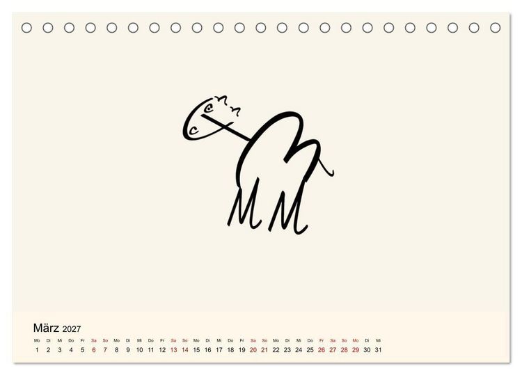Produktbild: Buchstabentiere (Tischkalender 2027 DIN A5 quer), CALVENDO Monatskalender