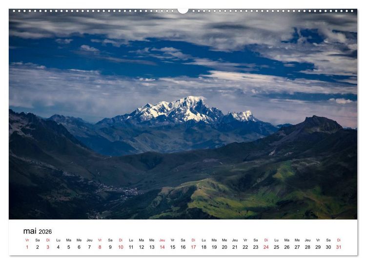 Produktbild: Le massif de Belledonne, vues sur les Alpes (Calendrier mural 2026 DIN A2 vertical) calendrier de bureau