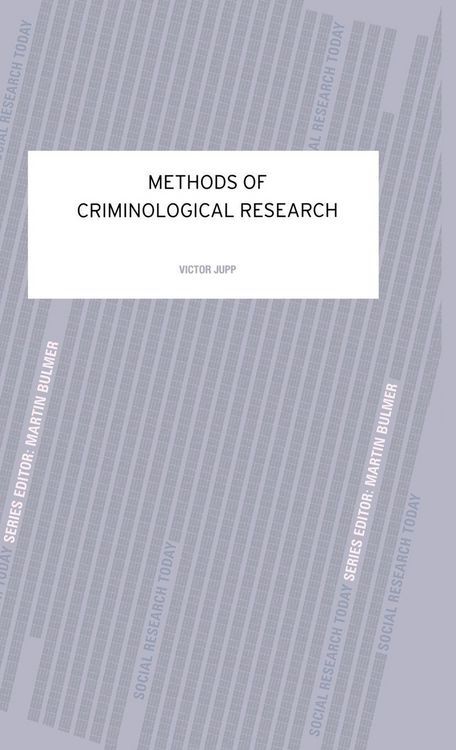 Produktbild: Methods of Criminological Research
