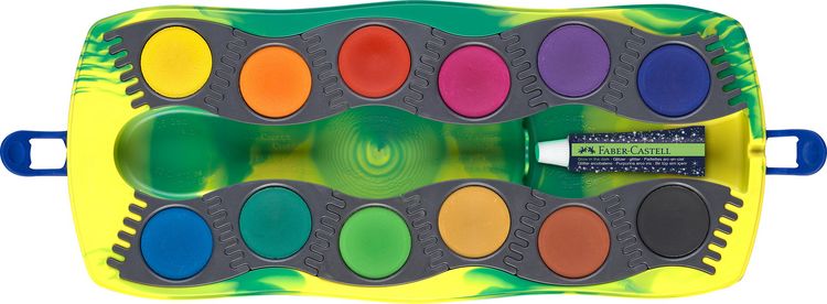 Produktbild: Faber-Castell Farbkasten Connector 12 Farben Dino