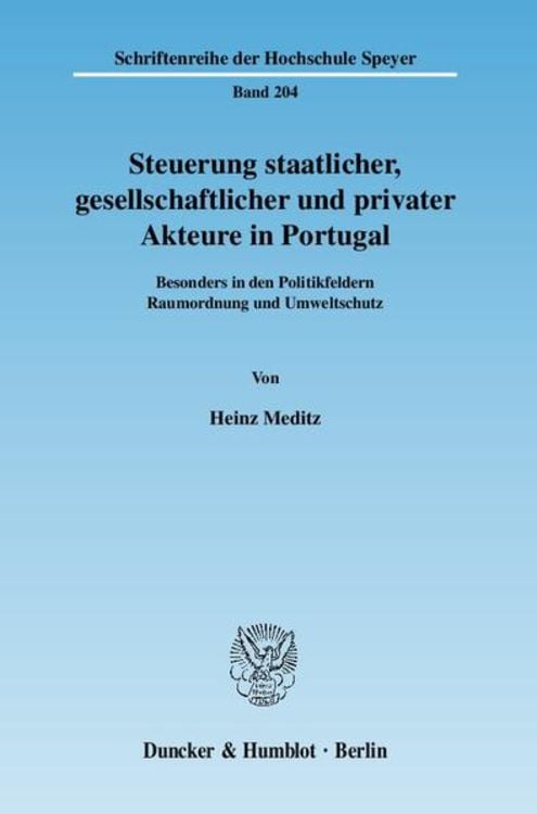 Produktbild: Steuerung staatlicher, gesellschaftlicher und privater Akteure in Portugal.