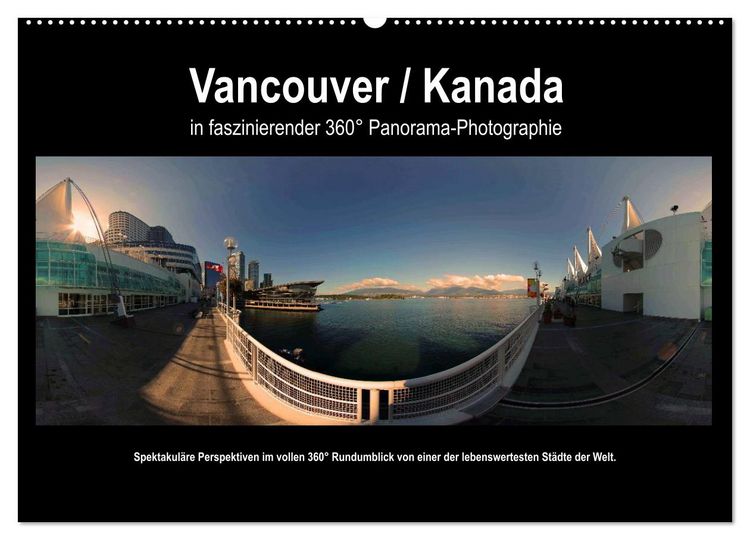 Produktbild: Vancouver / Kanada in faszinierender 360&deg; Panorama-Photographie (Wandkalender 2026 DIN A2 quer), CALVENDO Monatskalender