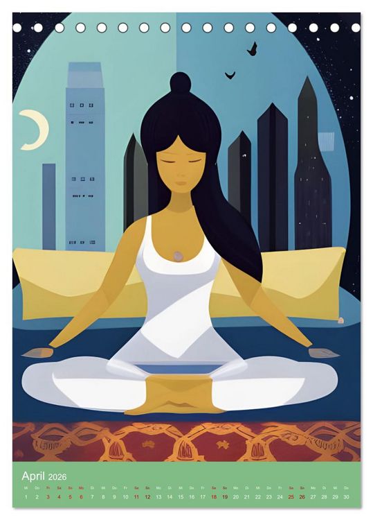 Produktbild: Meditation verbindet (Tischkalender 2026 DIN A5 hoch), CALVENDO Monatskalender