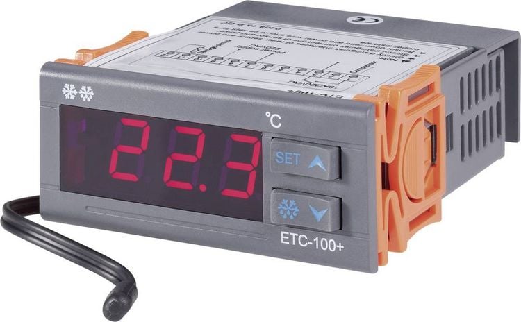 Produktbild: VOLTCRAFT ETC-100+ Temperaturregler NTC10K -40 bis +120 &deg;C Relais 10 A (L x B x H) 88 x 75 x 34.5 mm