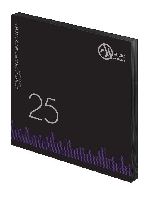 Produktbild: Deluxe Schallplatten Innenh&uuml;llen Antistatisch Schwarz 80 gr - 25 St&uuml;ck