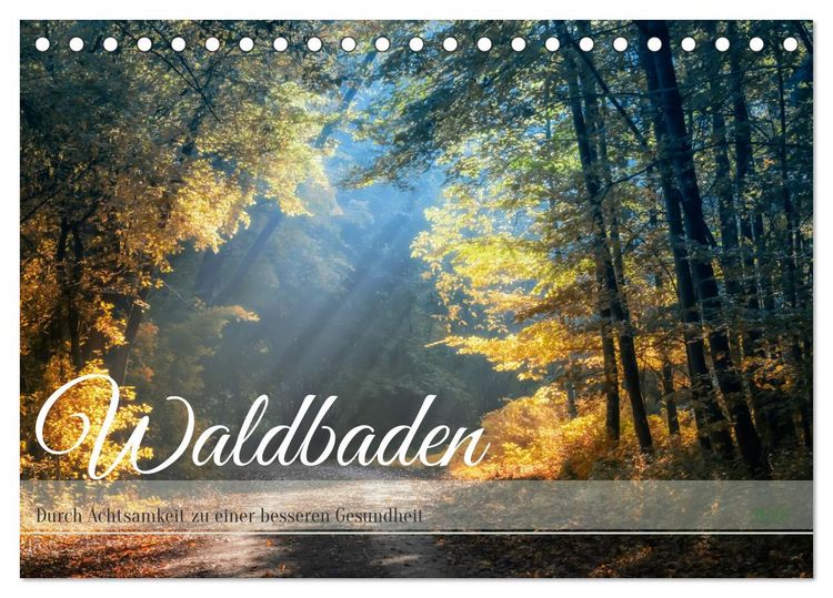 Produktbild: Waldbaden - Durch Achtsamkeit zu einer besseren Gesundheit (Tischkalender 2026 DIN A5 quer), CALVENDO Monatskalender