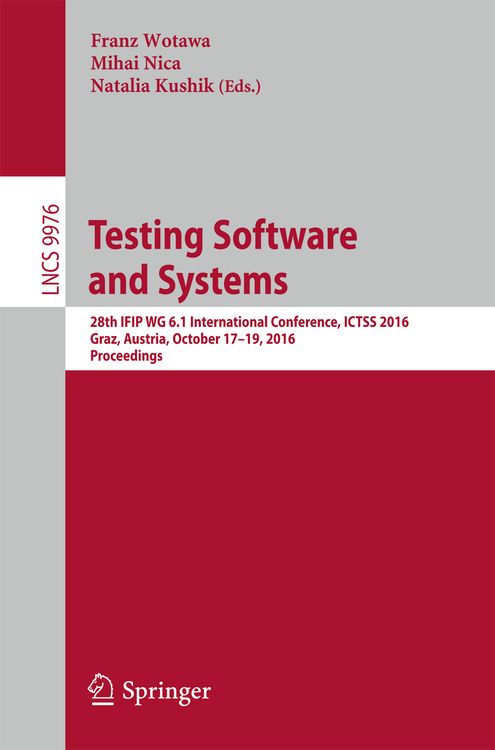 Produktbild: Testing Software and Systems