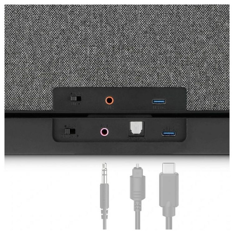 Produktbild: Hama TV-Lautsprecher AUX, USB Schwarz, Grau