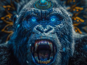 Produktbild: CALVENDO Puzzle Der mutige Gorilla | 1000 Teile Lege-Gr&ouml;&szlig;e 64x48cm Foto-Puzzle f&uuml;r gl&uuml;ckliche Stunden